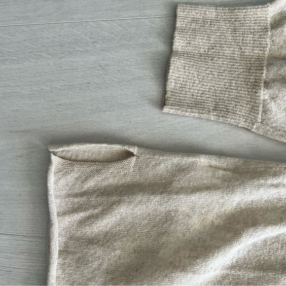 New James Perse Hoodie pullover sweater Sz 4 (XL) beige linen cotton - Picture 11 of 13